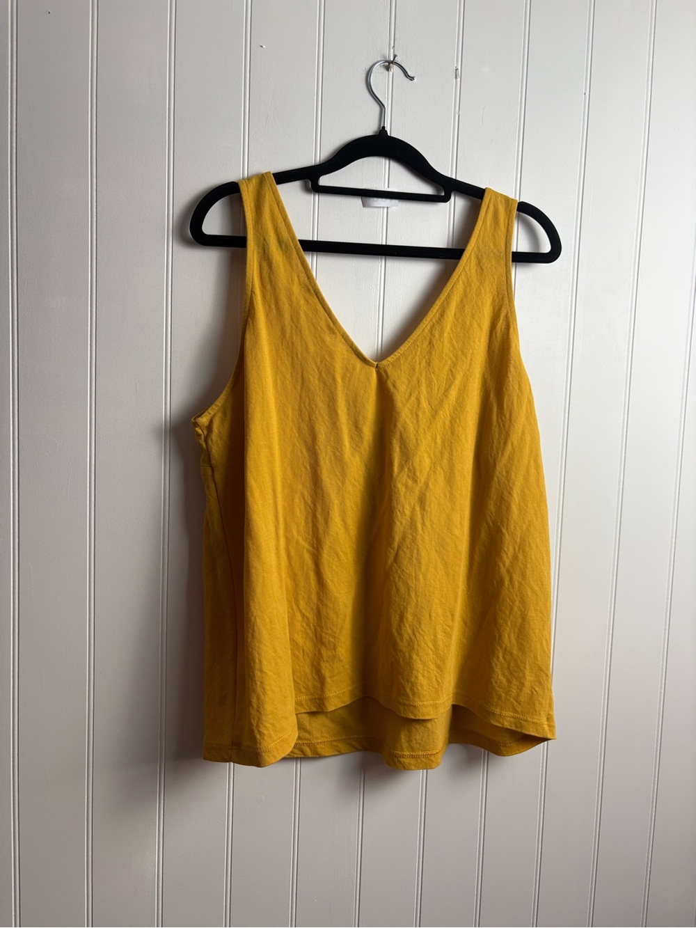 Cleo Mustard Yellow Cold Shoulder Top Size XL Casual Minimalist - Picture 6 of 6
